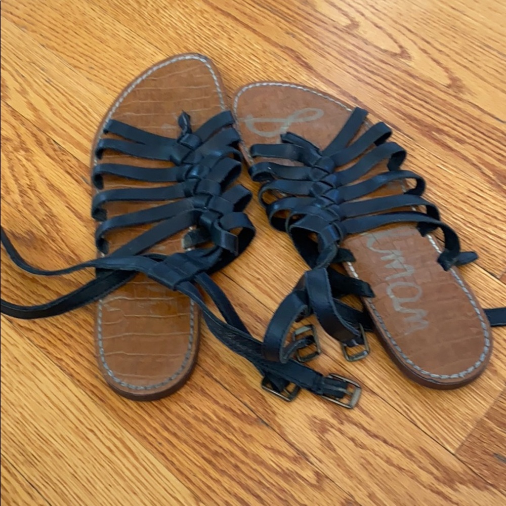 Black gladiator sandals